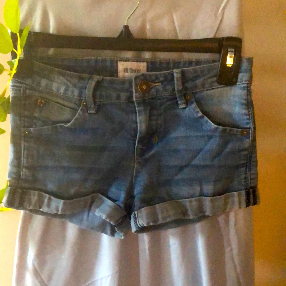 Hudson shorts for girls. Light blue wash